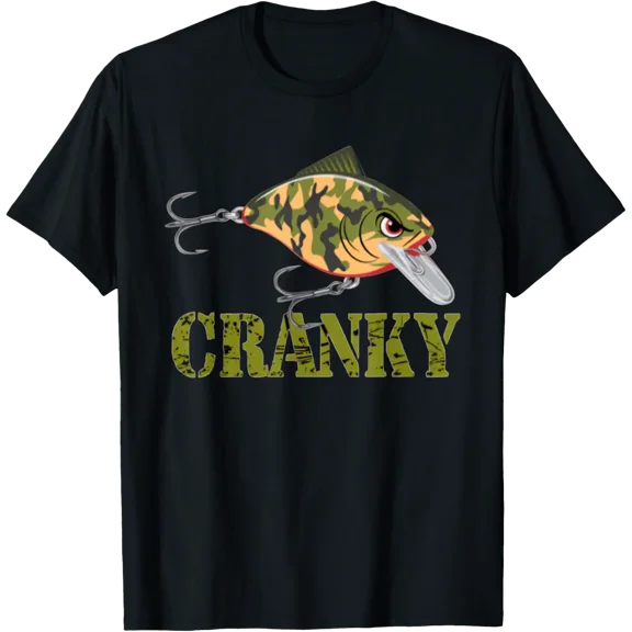 Cranky Camo Crankbait Fishing T-Shirt