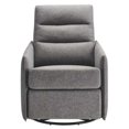 thumbnail image 5 of Swivel Armchair Chair, Light Grey Gray, Fabric, Living Kitchen Cafe Bistro Hospitality Restaurant, Modern Contemporary HB36462, 5 of 9
