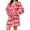 Red, variant on Christmas Robe for Women Hooded Fleece Bathrobe Soft Warm Plush Pajama Sleepwear Winter Holiday Lounge Dress