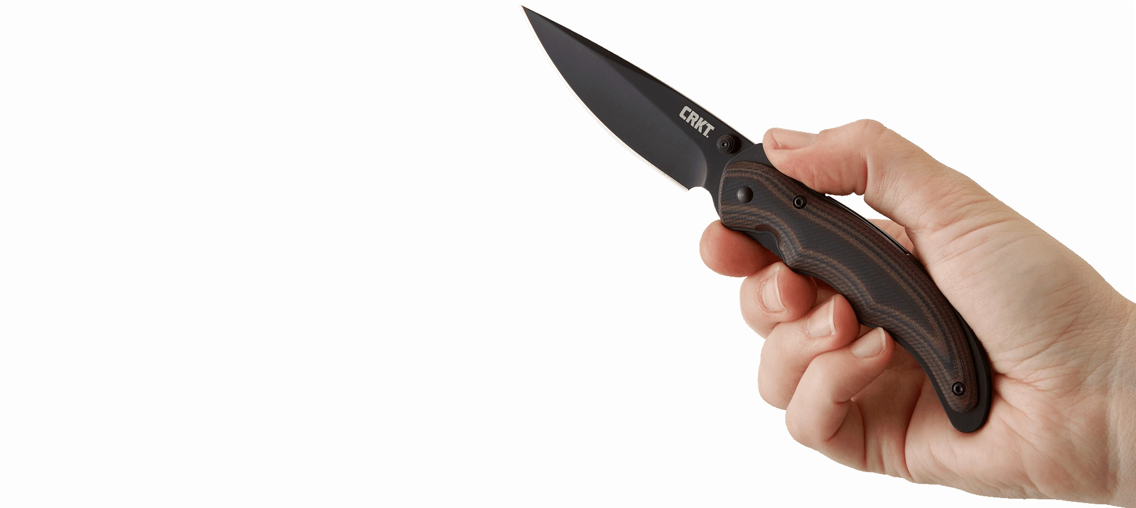 CRKT Endorser Everyday Carry Assisted Folding Knife with Liner Lock: Stainless Steel Plain Edge Blade, G10 Handle, Pocket Clip, 1105K