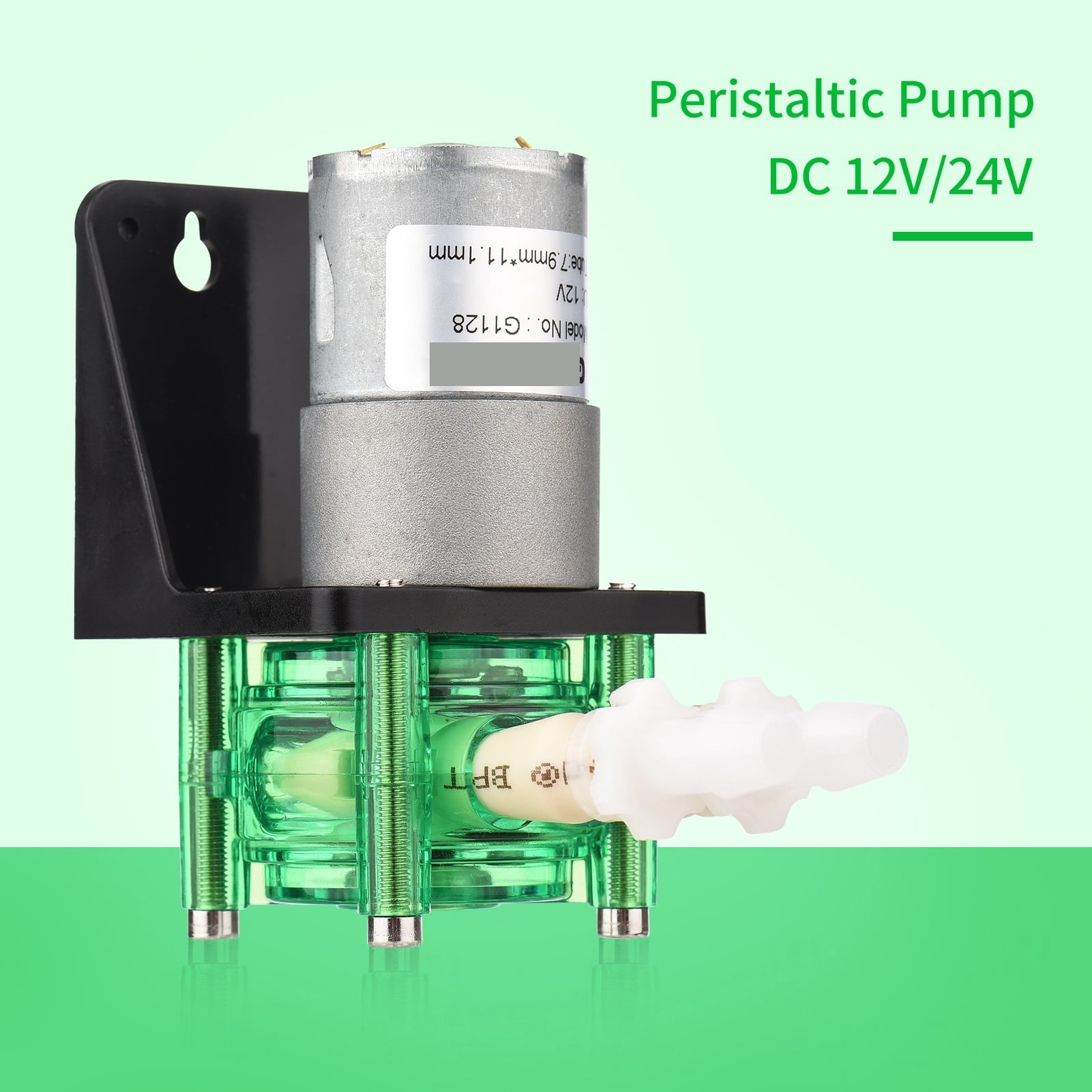 DC 12V/24V Dosing Pump Peristaltic Pump Mini Water Liquid Pump BPT Tube Self-Priming 700mL/min for Aquarium Lab L Panel Style ,Easy to Use