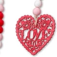 thumbnail image 6 of Cheers US Valentines Day Wood Beads Garland, Valentine Bead Garland Valentines Tiered Tray Decor Valentines Day Decor Rustic Red Pink White Wood Bead with Jute Rope Plaid Love Tag, 6 of 7