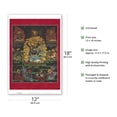 thumbnail image 2 of Yama Dharmaraja - Buddhist Protector Deity - Vintage Tibetan Thangka Buddhist Painting c.1800s - Master Art Print (Unframed) 12in x 18in, 2 of 4