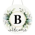 thumbnail image 1 of Clearance! Monogram Letter Welcome Sign for Front Door Rustic Green Floral Family Initial House Warming Decor Spring Summer Wooden Wreath Personalized Sign for House Front Porch 12 Inch, 1 of 9