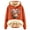 Orange, variant on Women's Hooded Sweatshirt Thick Long Sleeve Highland Cattle Print Hoodies 2025 Pullover Casual Sweaters Winter Y2k Clothes