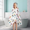 thumbnail image 6 of Princess Carriage Castle Pattern Hooded Bath Towel，50"x30" for Ages 3 To 12 Kids, Quick Dry Lightweight Soft Microfiber Hood Beach Towel Cover Up for Kids, 6 of 7