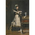 thumbnail image 2 of Victor Gabriel Gilbert 17x24 Black Ornate Framed Double Matted Museum Art Print Titled: After the Visit (1877), 2 of 5