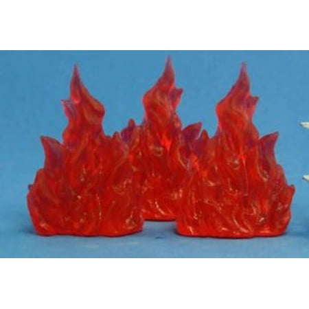 3 Channel Miniature - Reaper Miniatures Wall Of Fire (3) #77080 Bones Plastic D&D RPG Mini Figure