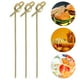thumbnail image 3 of 200 unidades de palillos desechables de bambú anudados de 10,5 cm, gruesos, para cóctel, fruta, aperitivos, bebidas y comida. Ideales para fiestas (Bambú cian)., 3 of 7