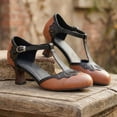 thumbnail image 3 of SACFOF Women's Low Heels Mary Jane Pumps - Adorable Vintage Shoes- Unique Round Toe Design with an Adjustable T Strap, 3 of 6