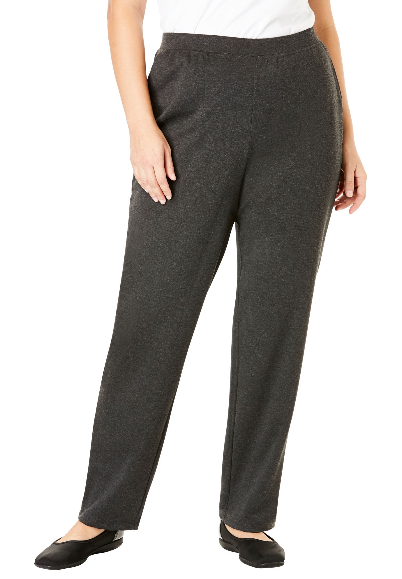 New Ladies Emily Premium Straight Leg Plus Size Trousers