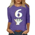 thumbnail image 1 of Birdeem Blouses Décontractées pour Femmes, Manches 3/4, Col Rond, Chandail, Haut Imprimé, Blouse Mode, 1 of 5