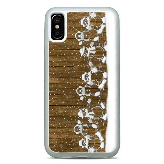 Snowmans Christmas Snow Flake White Case Slim Shockproof Hard Rubber Custom Case Cover For iPhone 13 Pro
