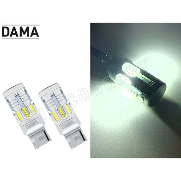 7440: Dama Mini White Amber LED Bulbs w/ CANbus 24CSP | Pack of 2