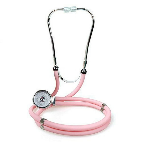 ASA Techmed Premium Stethoscopes Sprague Double Tube Adult and Pediatric Stethoscope - Ideal Gift for EMT, Nurse, Doctor, Medical Student, Paramedic and First Responders Includes Accessories (Pink)