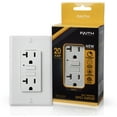 thumbnail image 2 of Faith 20A GFCI Outlets, Slim, GFI Receptacles with Wall Plate, White, 10 Pack, 2 of 5