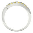 thumbnail image 5 of 0.235 ctw Wedding Band for Women - 18K White Gold Natural Citrine Stackable Eternity Ring, 5 of 6