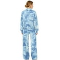 thumbnail image 2 of Uorisanigo Blue Tie Dye Womens 2 Piece Outfits Fall Sweatsuits Oversized Mock Neck Hoodie Wide Leg Sweatpants with Pockets Tracksuit Lounge Sets Drawstring Activewear Plus Size Leisure Wear, 2 of 8