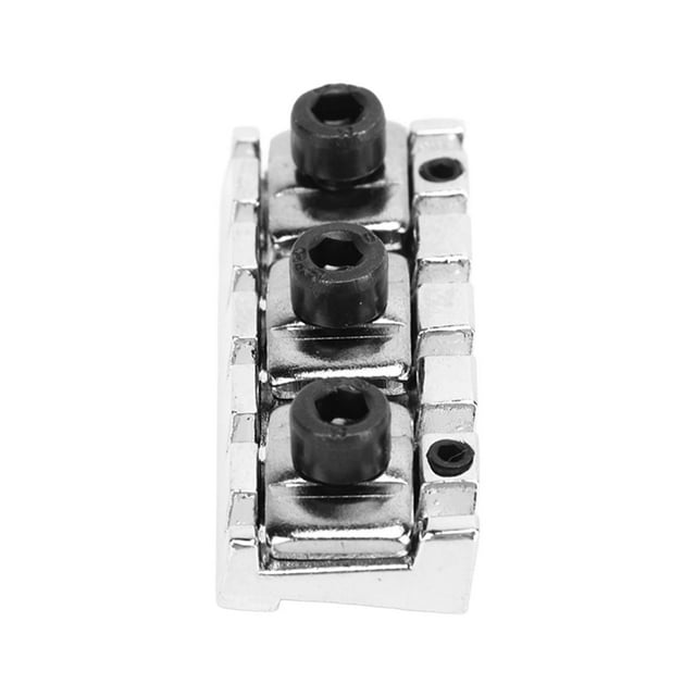 Guitar Locking Nut, Adjusting Height Guitar String Locking Nut Set Robust 1.67in 7 String Lightweight For Maintenance Silver,Black
