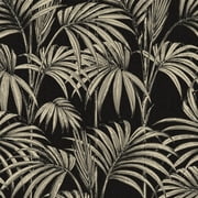 Graham and Brown 32-970 56 Square Foot - Honolulu Black and Gold by Julien MacDonald - Non-Pasted Non-Woven Wallpaper