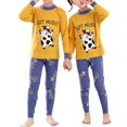 thumbnail image 4 of Hwmodou Toddler Baby Girls Christmas Pajamas Little Unisex Cartoon Bunny Crewneck Pajamas Long Sleeve Pjs Clothes Sleepwear Christmas Pajamas For Kids,18M-7Y, 4 of 4