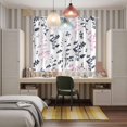 thumbnail image 6 of Curtains 63 Inch Length 2 Panels, Grey Pink Botanical Grommets Window Treatment Curtain, Watercolor Spring Floral Summer Leaf Thermal Curtains Drapes for Living Room/Bathroom, 6 of 9