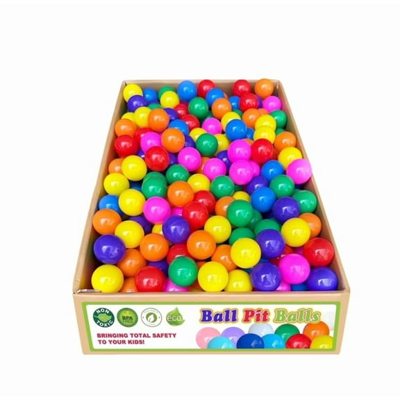 YUFER 500 Piece Ball Pit Balls for Kids & Toddlers- 2.2 Inch Thickened Plastic Balls for Sensory Play - Non-Toxic, BPA-Free - Playpens, Pools, Bounce Houses