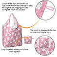 thumbnail image 4 of 5 Pack Foldable Shopping Bag,Tiny Ghost Halloween Pattern Reusable Grocery Bags with Pockets,Large Reusable Tote Bags with Handles Waterproof & Lightweight, 4 of 6