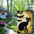 thumbnail image 4 of PHYHOO Happy Halloween Garden Flag Double Sided Pumpkin Cat Flags Burlap Home Yard Flag Outdoor Indoor Decoration -A White, 4 of 6