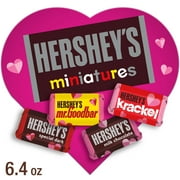 Hershey's Miniatures Assorted Chocolate Valentine's Candy, Gift Box 6.4 oz