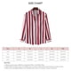 thumbnail image 4 of Camisa a rayas para hombre, manga larga, cuello vuelto, blusa holgada con botones para uso diario y trabajo, 4 of 5