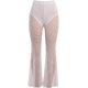 thumbnail image 4 of Pantalones de verano Qarigey estilo gótico para mujer Pierna ancha encaje Cintura alta Blanco, 4 of 6