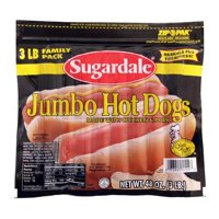 Sugardale Jumbo Hot Dogs, 3 lb
