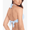 thumbnail image 2 of LAUREN RALPH LAUREN Women's White Striped Stretch Lined Removable Cups Tie Halter Swimsuit Top 16, 2 of 3