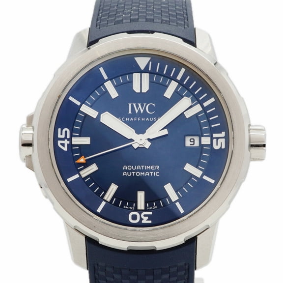 Pre-Owned IWC Schaffhausen Aquatimer IW328801 Blue Dial Men's Watch