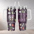 thumbnail image 3 of Custom Jack And Sally Tumbler 40 Oz, Nightmare Before Christmas Tumbler, Disney Couple Tumbler, Coffee Cup, Travel Tumbler, Couple Gift, 3 of 3