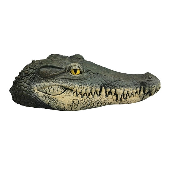 Realistic Alligator Head Decoy Pond Float Garden Head Floating Pond Ornament, ed Exterior to Prevent The From Fading