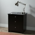thumbnail image 1 of South Shore Vito Nightstand with Charging Station and Drawers for Adult, in Pure Black, 1 of 11
