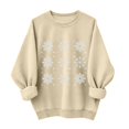 thumbnail image 5 of Jsaierl Merry Christmas Sweatshirts Womens Funny Snowflake Graphic Sweatshirt Ladies Soft Pullover Round Neck Holiday Long Sleeve Tops S-2XL, 5 of 6