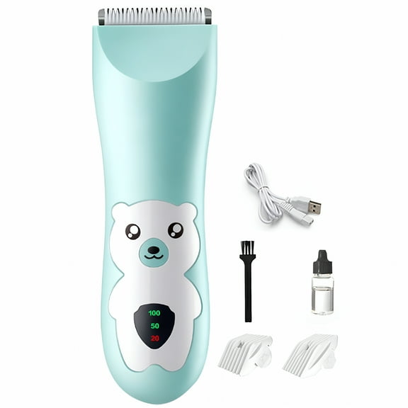FACEGA Ultra Quiet Baby Hair Clipper Precise Trimming Cordless Rechargeable Waterproof Hair Cutter with 2pcs Guide Combs