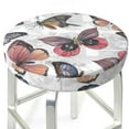 thumbnail image 3 of Kll Vintage Butterflies Round Bar Chair Cushion Cover 13 Inch,Bar Stool Protector With Elastic, Soft Washable, 3 of 7