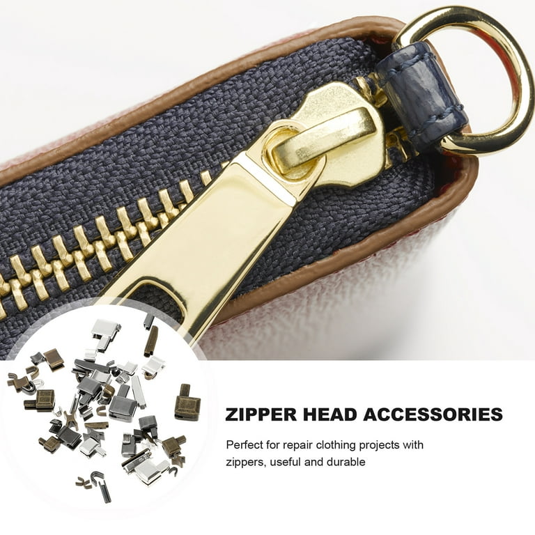 24 Sets Zipper Repair Replacement Zipper Stopper for Metal Zipper Repair Kit