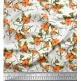 thumbnail image 1 of Soimoi Viscose Chiffon Fabric Leaves & Wild Flower Floral Printed Fabric 1 Yard 42 Inch Wide, 1 of 3