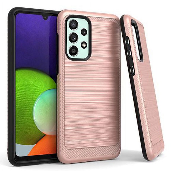 Bemz Brushed Metal Case for Samsung Galaxy A33 5G (Shockproof Cover) - Rose Gold Pink
