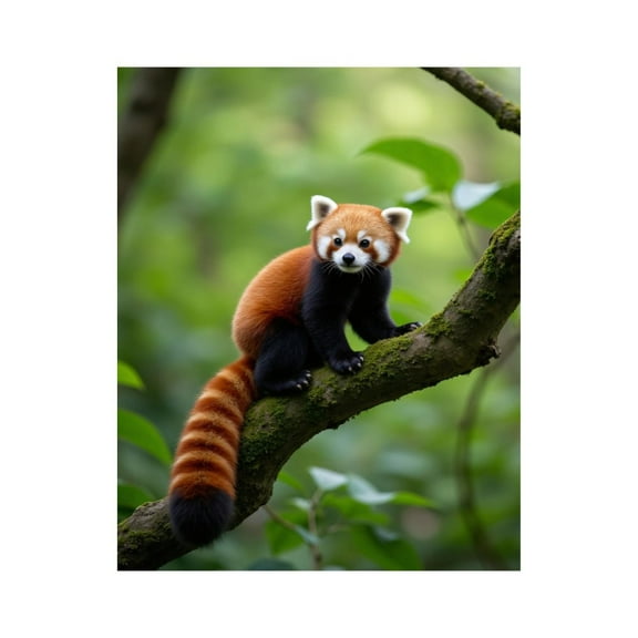 Paint by Numbers Kit for Adults, Small Red Panda Curled On Tree Paint by Numbers, Easy Paint by Numbers Kit for Adults Beginner, DIY Adult Paint by Number Kits on Canvas, Home Decor