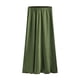 thumbnail image 5 of Falda corta de corte A y cintura alta para mujer - Elegante vestido de satén liso con cintura elástica para fiestas o para el día a día - Tallas S-XL, mezcla de poliéster, 5 of 5