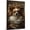 Papillon, variant on Funny Pet Wall Art, Pet Portrait in a Royal Costume Petit Basset Griffon Vendeen Dog Painting Canvas Print Framed Artwork Rustic Dog Pictures Wall Decor for Restroom Decor