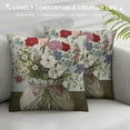 thumbnail image 3 of SHANXI Throw Pillow Covers Flowers Leaves Bouquet Vase Spring Summer Seasonal Decor Cushion Cover for Bedroom Sofa Living Room Couch Bench Outdoor 18x18in, 3 of 5