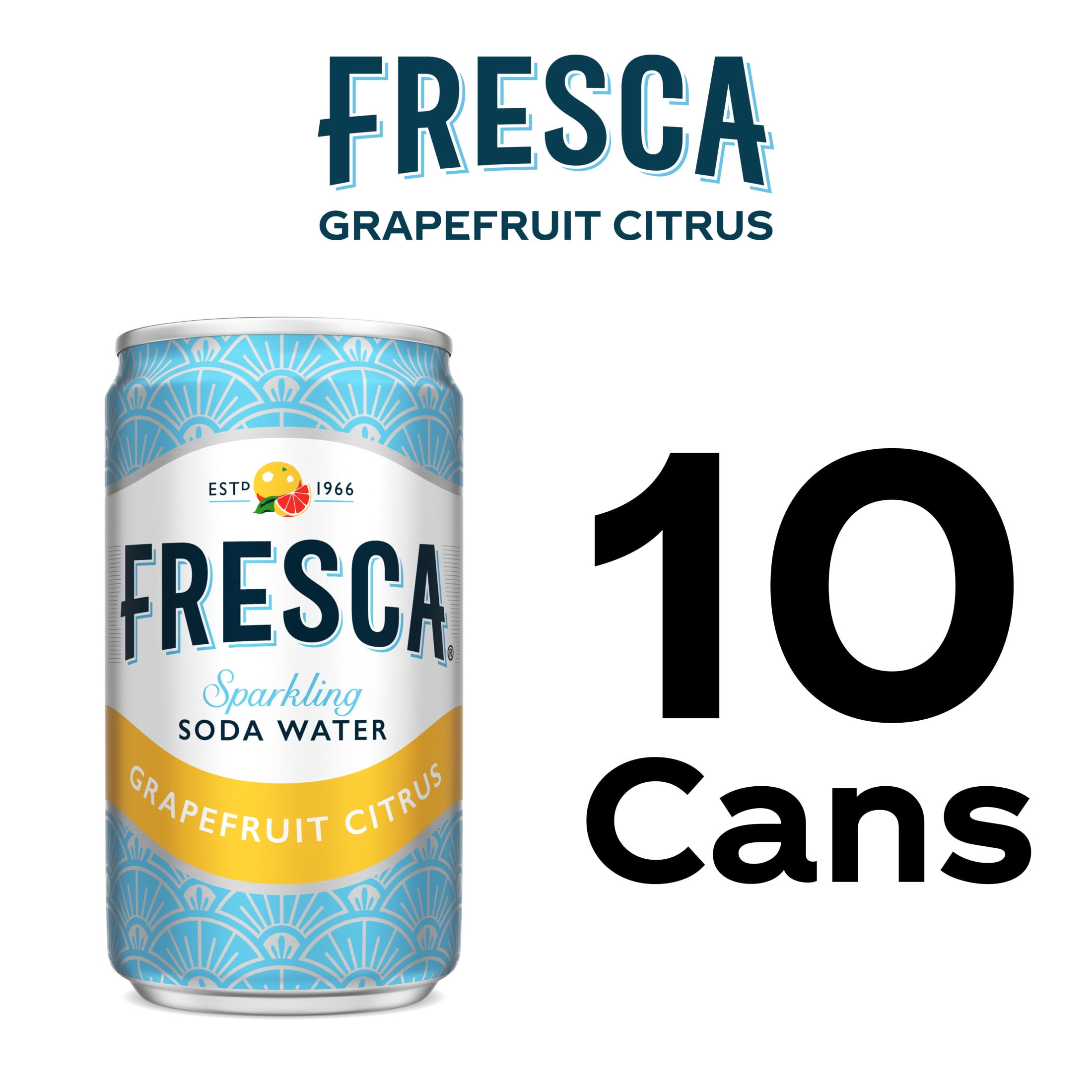 Fresca Citrus Soda Pop Fridge Pack Mini Cans, 7.5 fl oz, 10 Pack