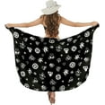 thumbnail image 5 of HAPPY BAY Women's Beachwear Summer Bikini Wrap Costumes Beach Coverups Wraps Skirt Sarong Swim Cover ups for Women One Size Allover Skull, Vintage Black, 5 of 5